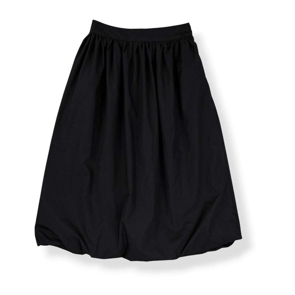 J Gee Skirt Women Large (31x32) Black Cotton Blend Midi Bubble Hem NWT